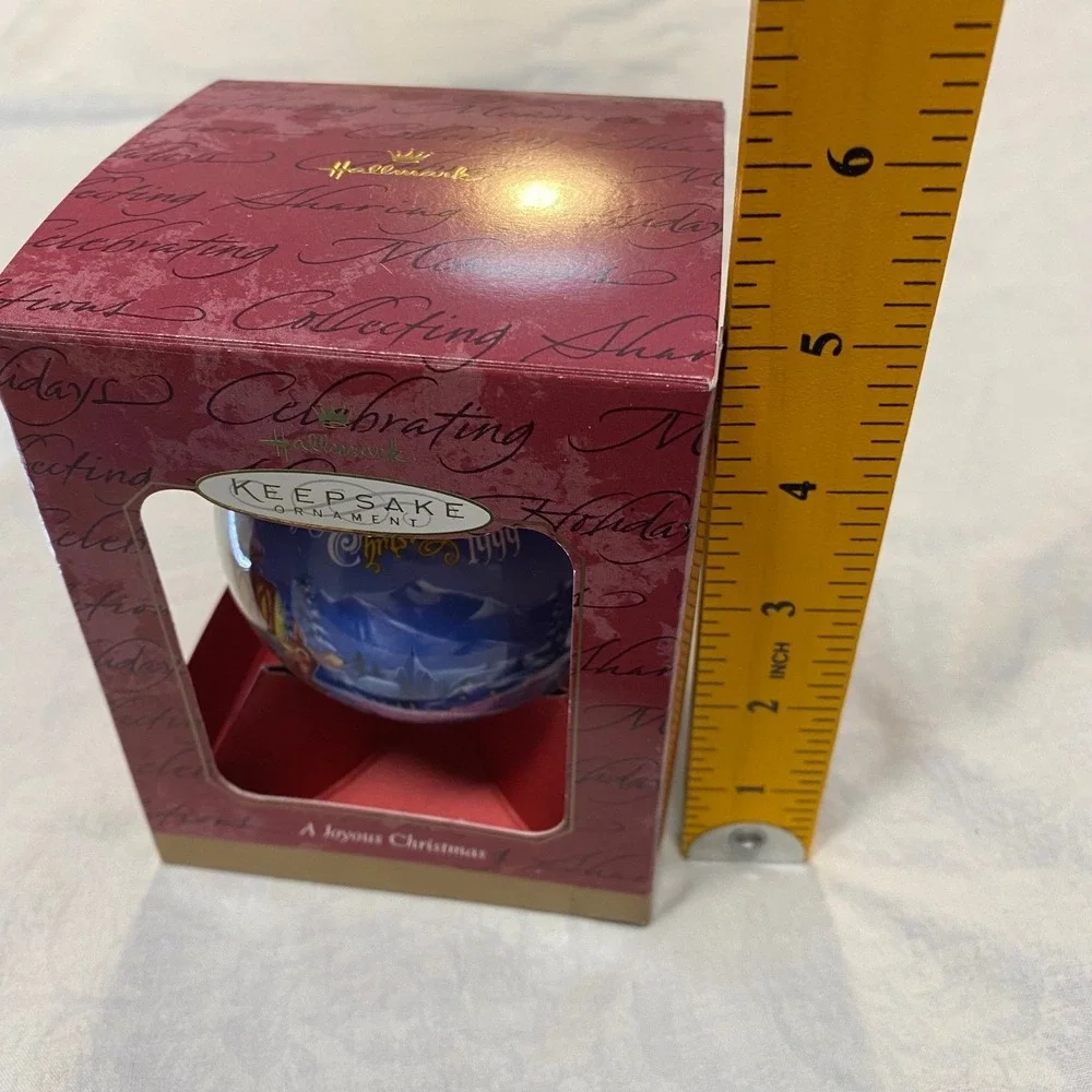 Hallmark‎ Keepsake Ornament A Joyous Christmas 1999 Glass Ball Ornament